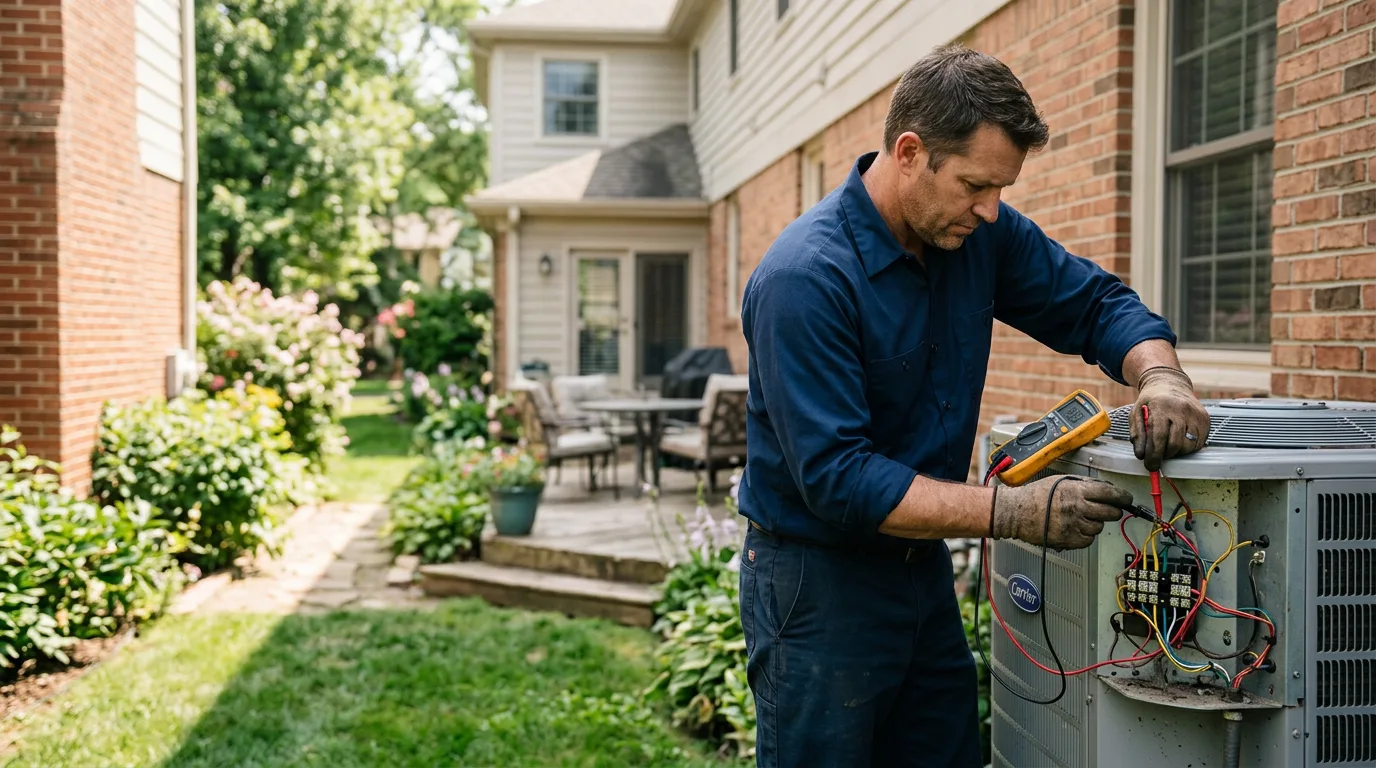 HVAC technician working near Worthington, MA